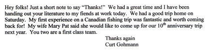 Cobblestone Lodge Guest Letters