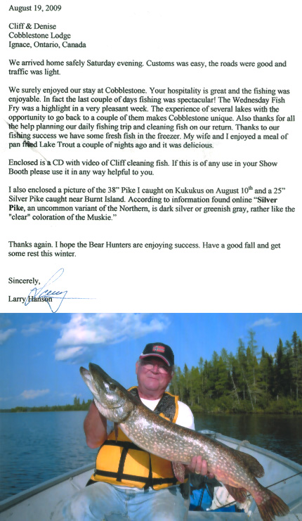 Cobblestone Lodge Guest Letters