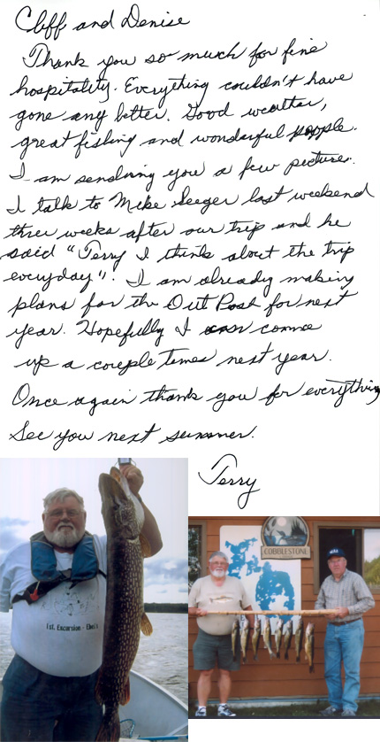 Cobblestone Lodge Guest Letters